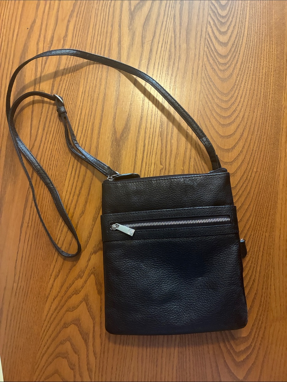 Leather Crossbody Bag Black